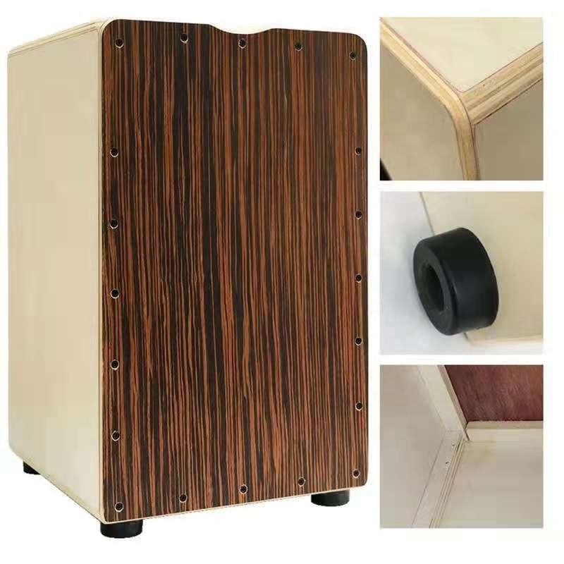 China Fiberboard Wood  Box Drum Nature Color Musical Instrument Cajon Drum Set