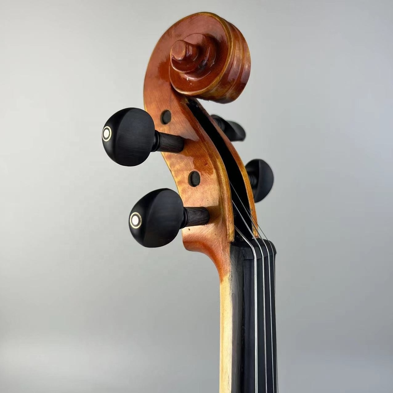 China Hot Sale Size 4/4 Natural Single Board Tiger Grain Solid Wood Violin