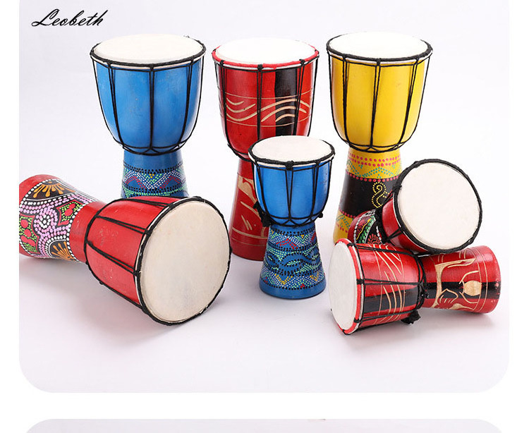 China Wholesale Traditional Handicraft Hand Percussion 6inch African Wooden Drum Djembe