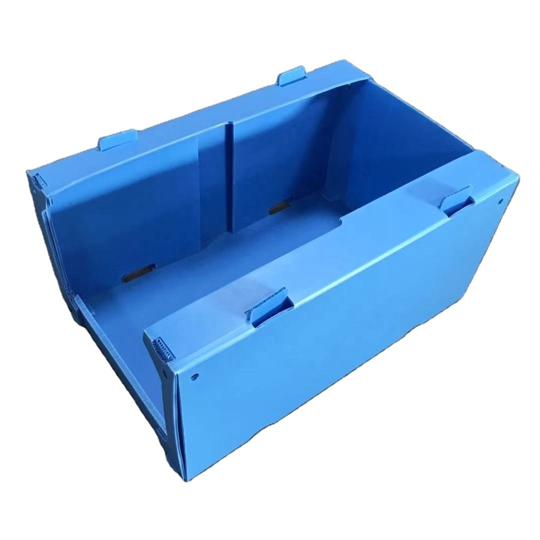 Factory customized light weight corflute stackable picking bins/PP hollow fluted box/corrugated plastic box