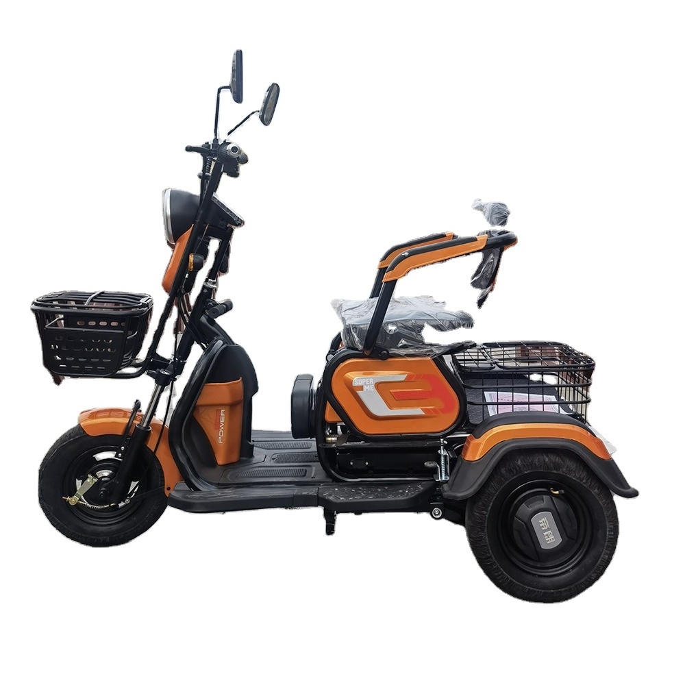 2023 new Three Wheeler Heavy Loading Adult 500W Motor cheap Bicycle City  Electric Tricycle for Old Elderly People