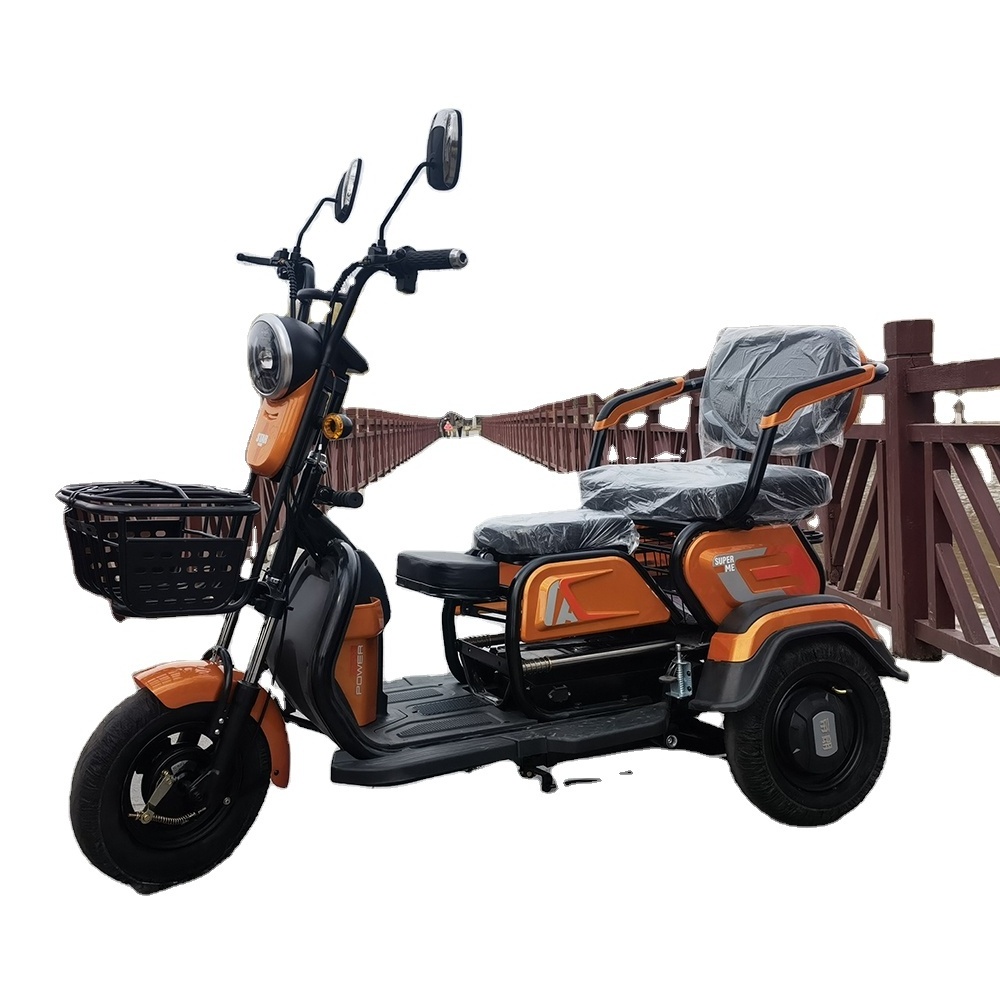 2023 new Three Wheeler Heavy Loading Adult 500W Motor cheap Bicycle City  Electric Tricycle for Old Elderly People