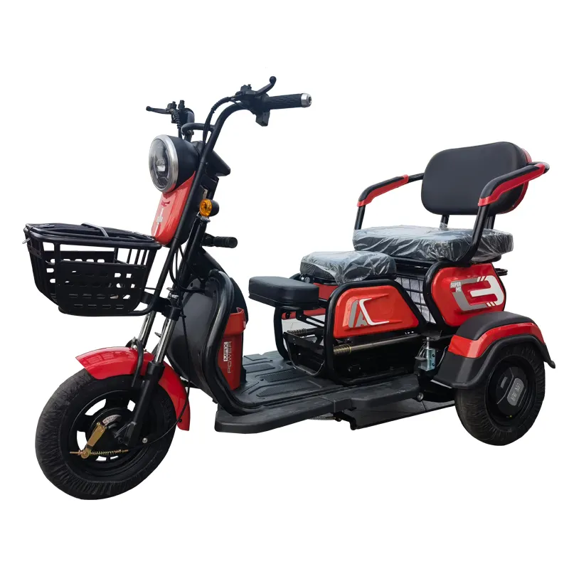 Three Wheeler Heavy Loading Adult 500W Motor Bicycle City Cargo Electric Tricycle for Old Elderly People