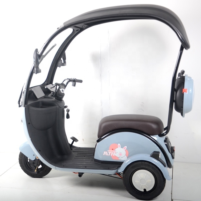 48V/60V 500W Mobility Tricycle Motorbike Scooter three wheel electric tricycle with Roof for Old Person electric tricycles