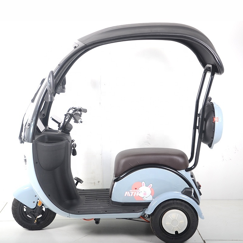 48V/60V 500W Mobility Tricycle Motorbike Scooter three wheel electric tricycle with Roof for Old Person electric tricycles