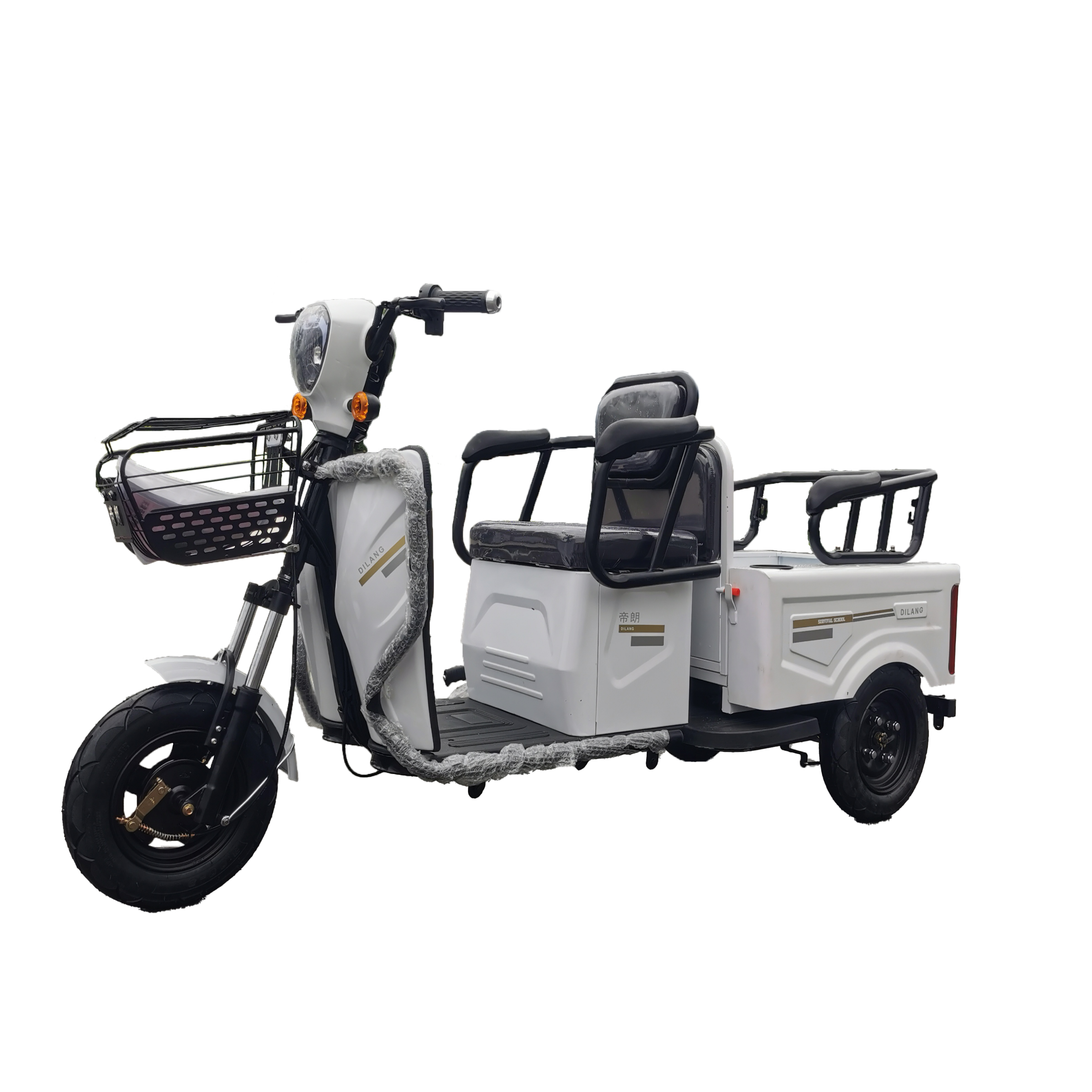 Electric Three Wheel Adult Cargo Bike China Factory Hot Sale Electric Tricycle Bicycle with Suspension Fork