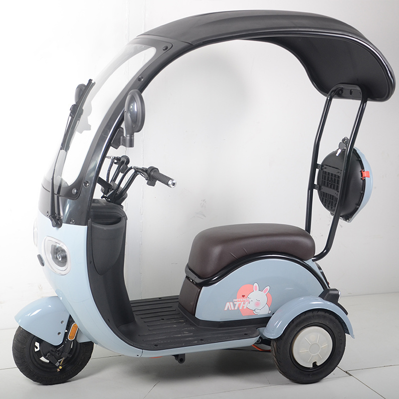 48V/60V 500W Mobility Tricycle Motorbike Scooter three wheel electric tricycle with Roof for Old Person electric tricycles