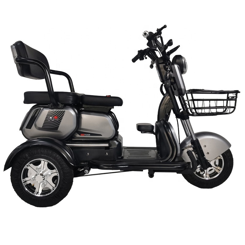 Hot Sale Affordable Foldable Reverse 3 Wheel Electric Tricycle With Back Seat