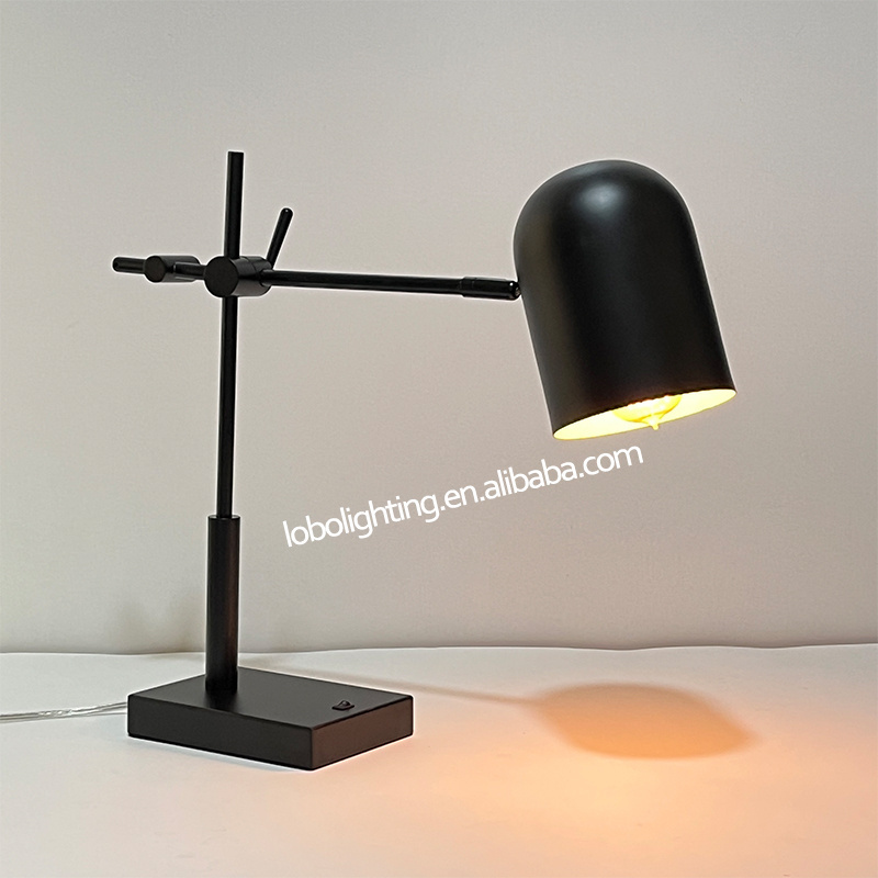 Industrial Vintage Black Desk Lamp With Switch