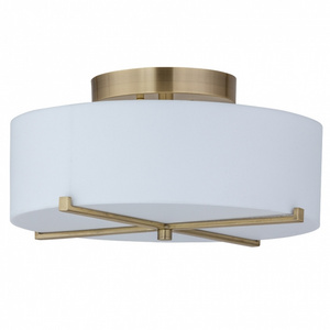 Flush Mount Ceiling Fixture With Drum  Acrylic Shade