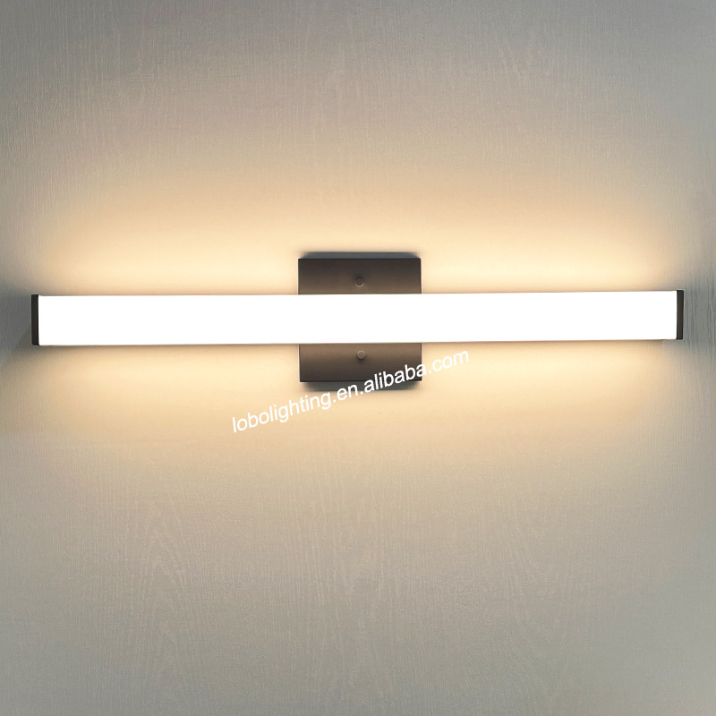 Home 2 Suites Indoor Long Strip Matte Black Led Bathroom Bedroom Bedside Led Wall Light