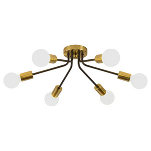 Wholesale Price 6-light Gold Indoor Simple Flush Mount Led Ceiling Light Sputnik Chandelier With E26 Base