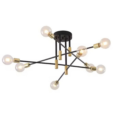 Modern Rotatable Sputnik Chandelier Decorative Ceiling Lamp Iron Indoor Pendant Light for Nordic Home