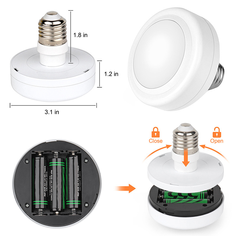 Factory Outlet 2 Pack Battery Operated LED Light Bulbs AAA Powered Bulb with Remote Control