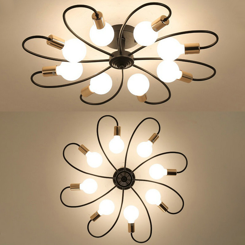 Creative Light Fixtures Surface Mounted Flower Ceiling Lamp for Aisle Restaurant Living Room