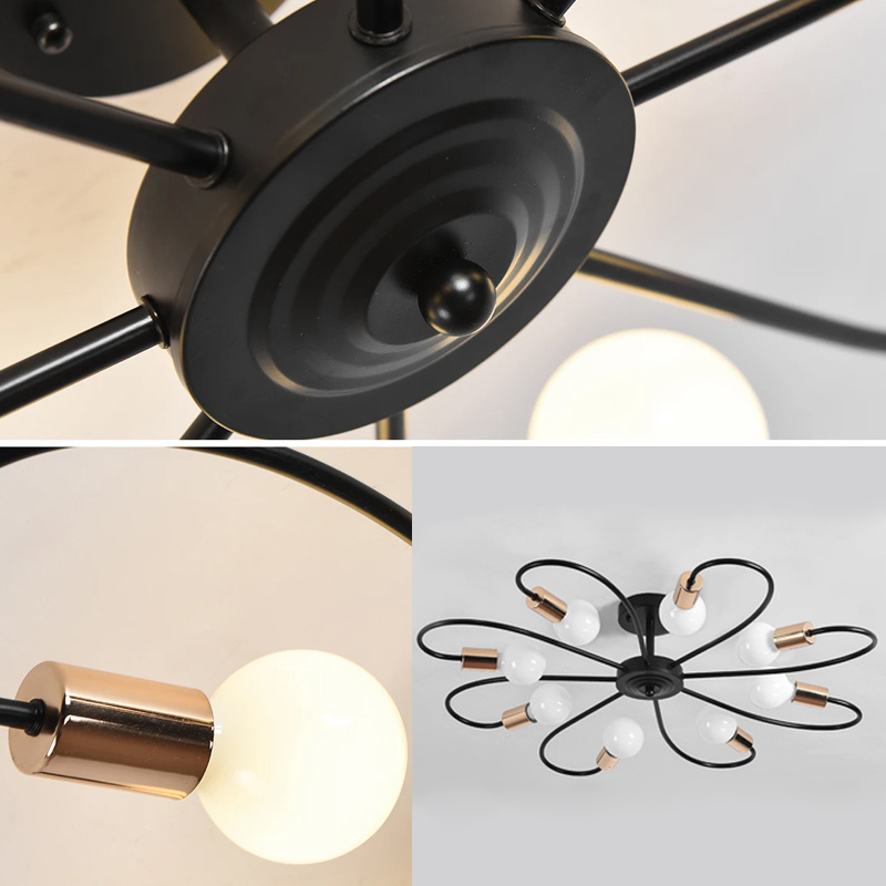 Creative Light Fixtures Surface Mounted Flower Ceiling Lamp for Aisle Restaurant Living Room