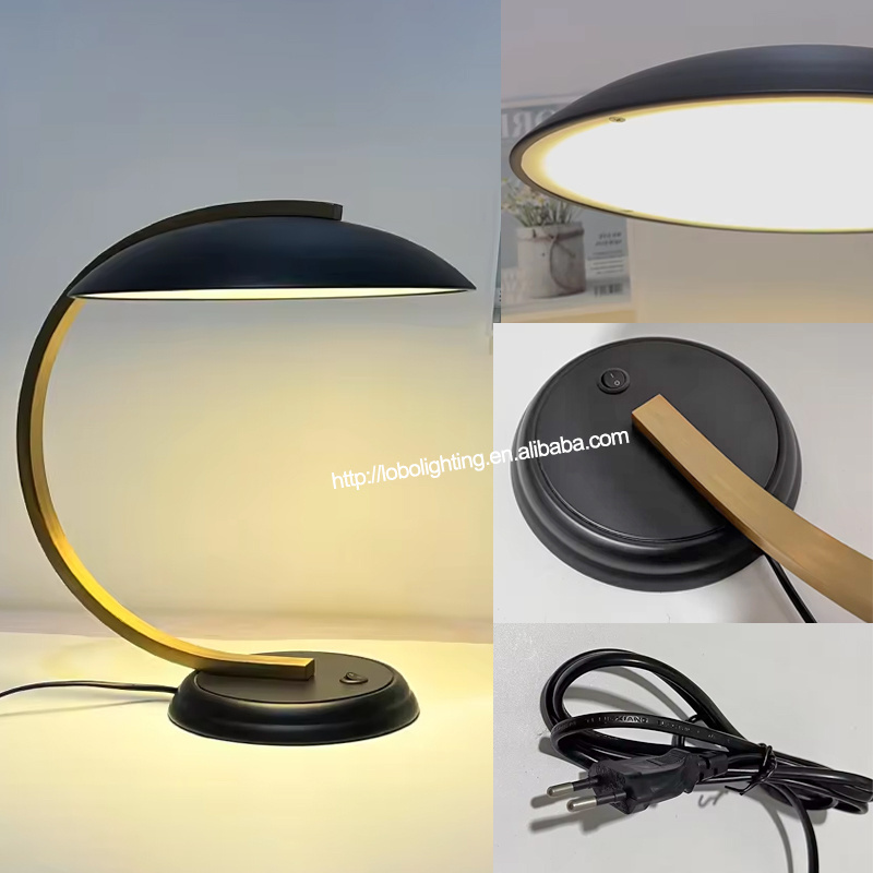 Bedroom Study Desk Reading Decorative Half Moon Desk Lamp Nordic Designer Creative Table Lamp