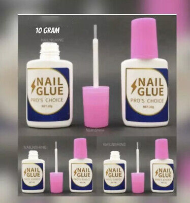 EXTRA STRONG NAIL GLUE WITH BRUSH 10 GRAM UV GEL ACRYLIC NAILS FOR NAIL GLUE