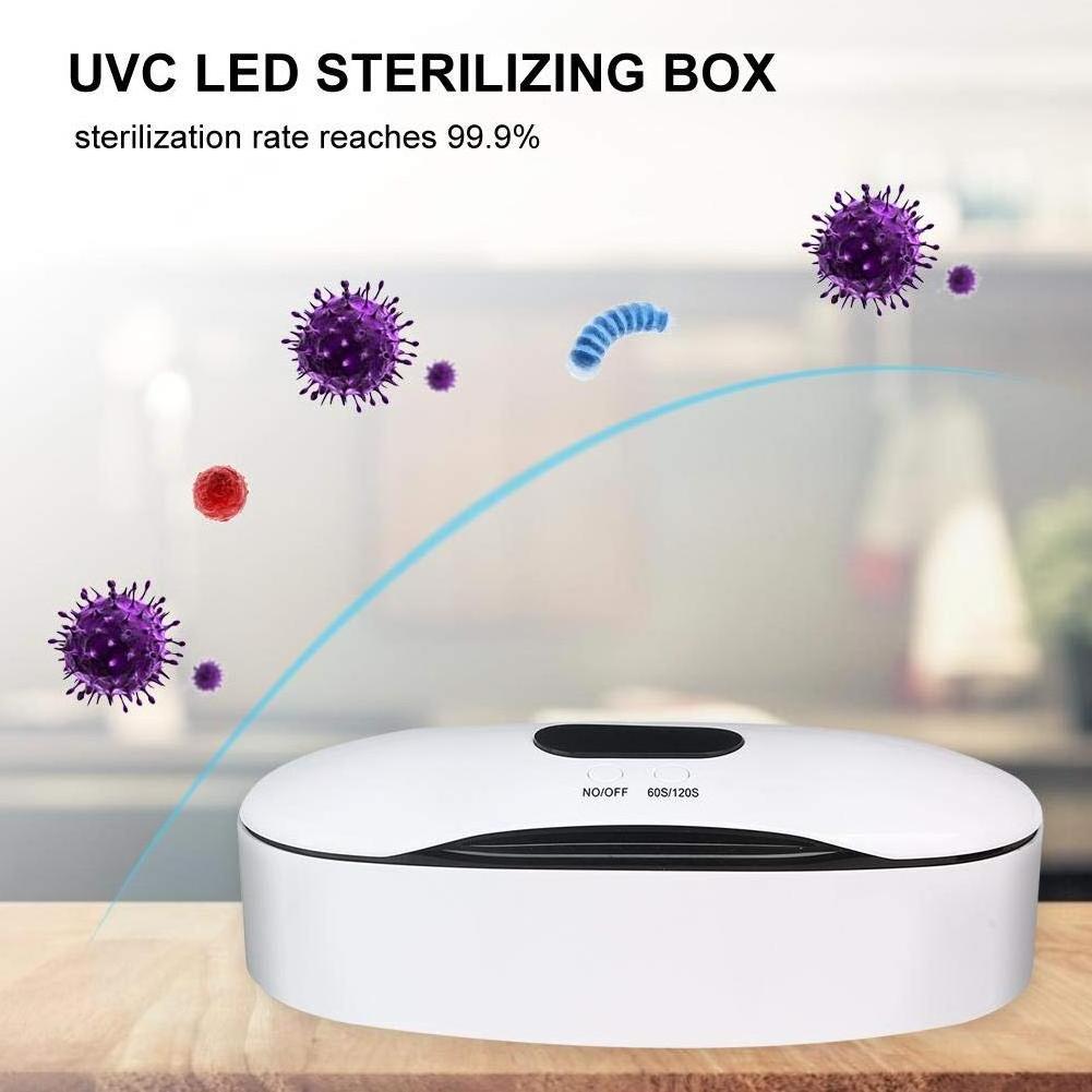 UV LED Light Lamp Cleaning Box, USB Purple LED Light Rapid Cleaning Sterilizer Box