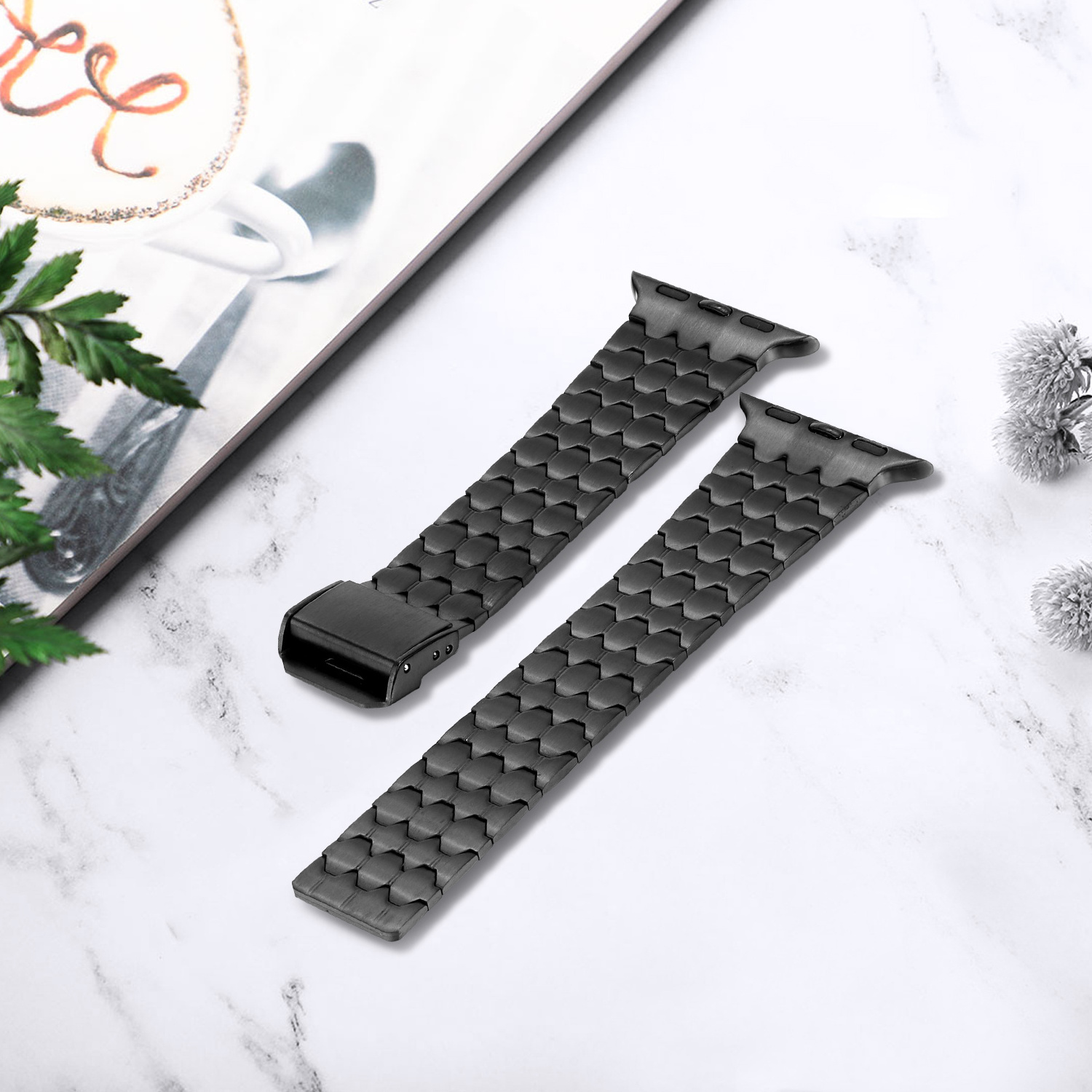 New arrivals Simple design anti fall metal stainless steel delicate watch strap for apple watch strap