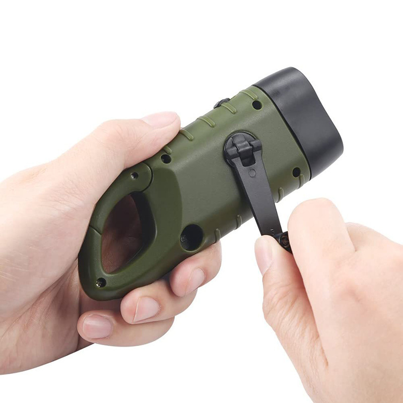 Hot sell rechargeable mini solar hand crank led flashlight cranking torch for outdoors and mountaineering