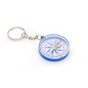 Portable Plastic Mini Magnetic Compass Hiking Camping Custom-Size Keychain Guide Pointer Perfect Survival Tool Promotion Gift