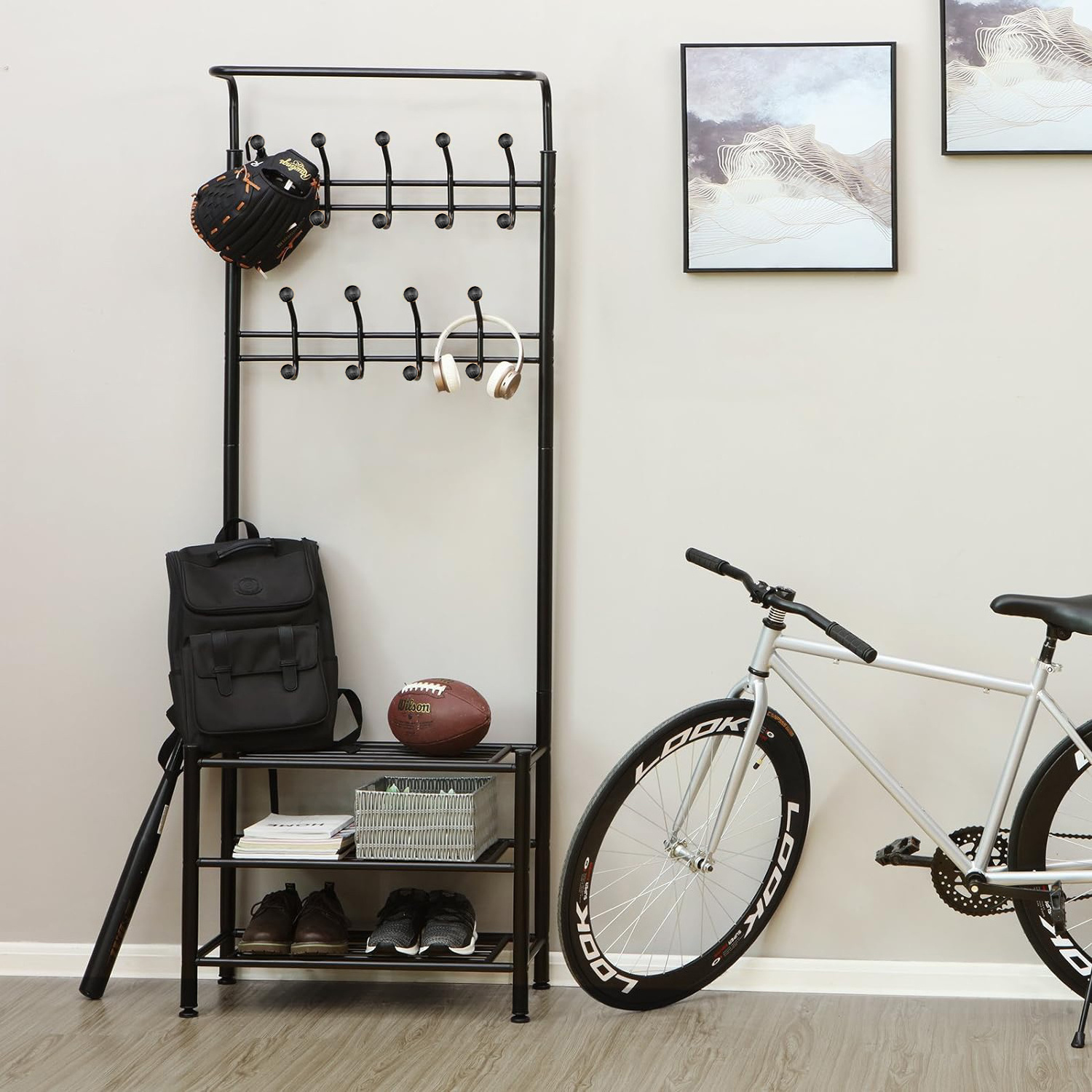 Wholesale Clothes Stands And Shoe Racks Entryway Organizer Hall Tree Storage Bench Hat Coat Rack With Shoes