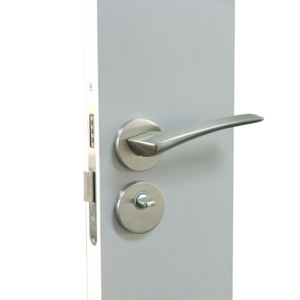 New Arrival Satin Nickel Finish Household  Privacy Interior Bedroom Lever Handle Door Lock for Wood Doors