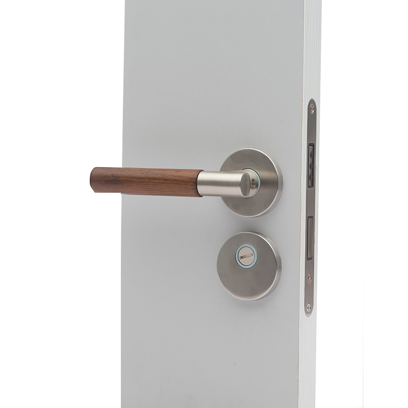 High quality  interior door lock durable wooden bedroom lever door lock with magnetic lock body