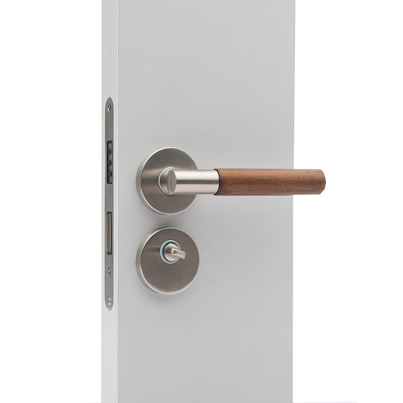 High quality  interior door lock durable wooden bedroom lever door lock with magnetic lock body