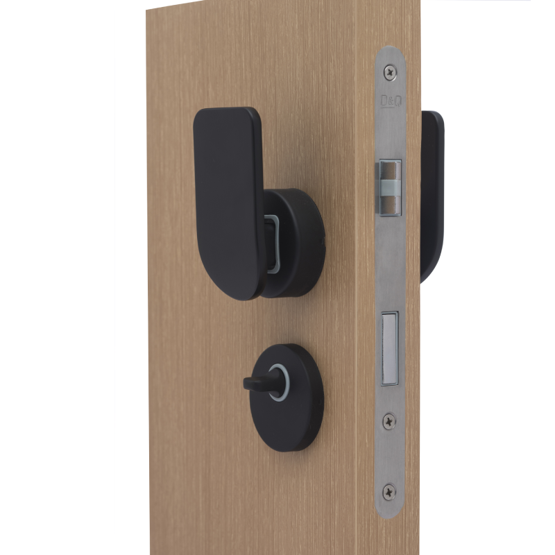 Popular European Silent Mortise Black Door Handles and Locks for Interior Privacy Room Wood Door with Single Latch and Deadbolt