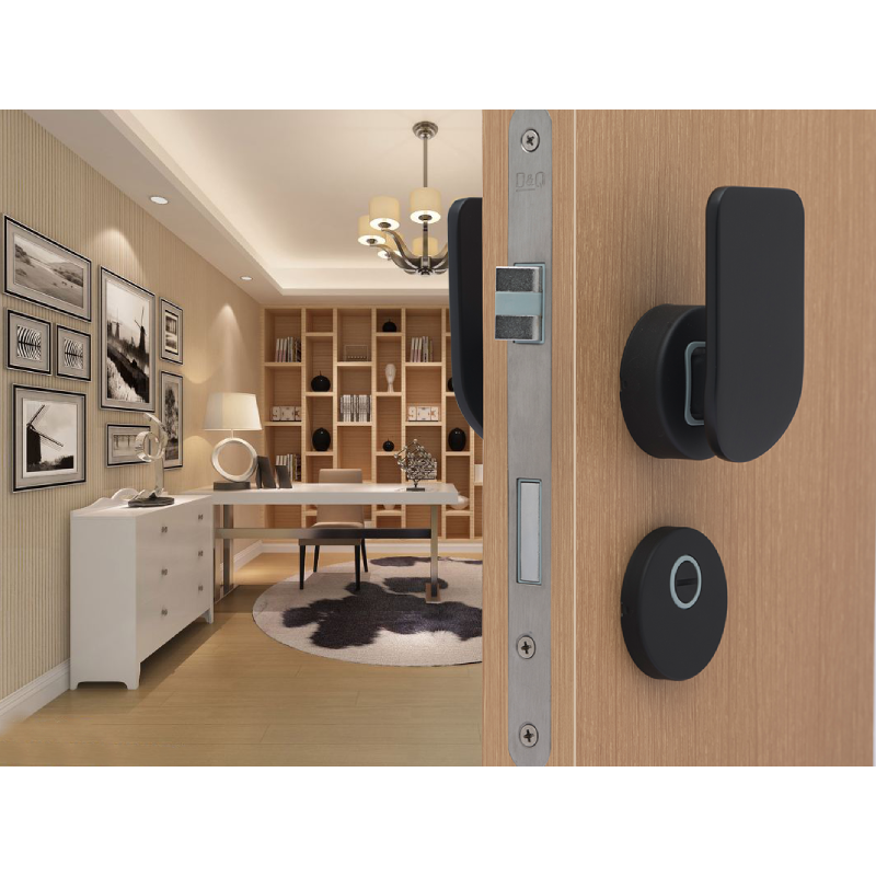 Popular European Silent Mortise Black Door Handles and Locks for Interior Privacy Room Wood Door with Single Latch and Deadbolt