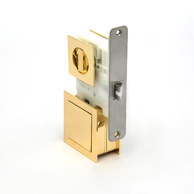 New Arrival  Black Hidden Flush Handle Door Lock Silent Mortise Push Latch Indoor Passage Wood Door Lock