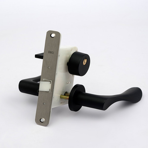 China wholesale solid brass cylinder wooden door handle lock with mechanical key