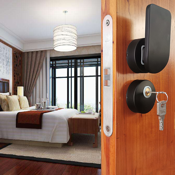 Modern bedroom door locks mute door handle lock with key custom mortise lock handle supplier