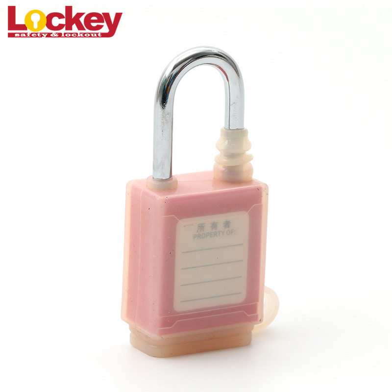 Factory Industrial 38mm Steel Shackle Transparent Dustproof Rubber Cover Safety Padlock