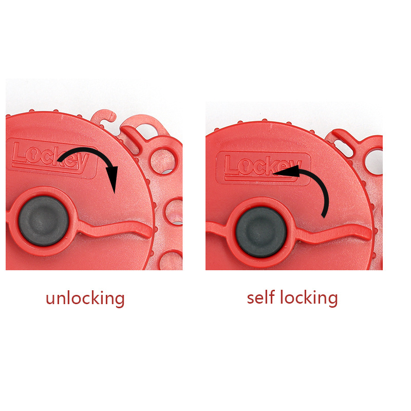 High Quality Safety Custom Long Red Cable Lockout,Auto Retractable Adjustable Lockout Cable Lock