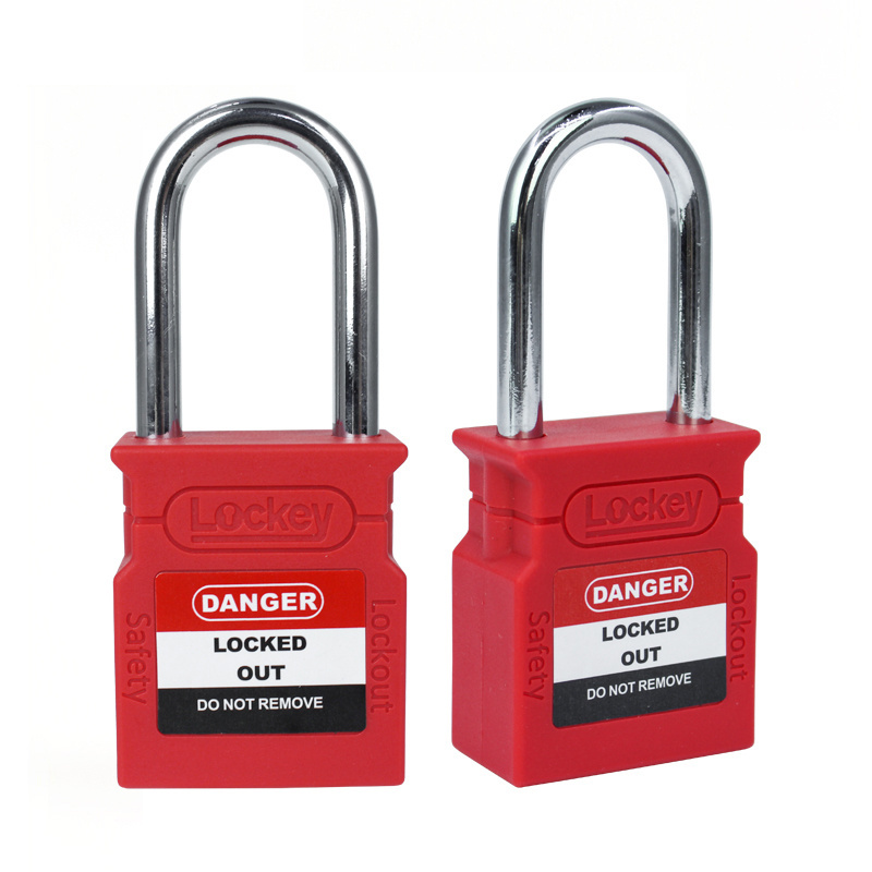 Lockey New Automatical Pop-up 38mm Steel Shackle Safety Padlock Lockout with Master key