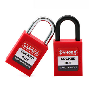 Short Mini Steel Shackle Thermoplastic Safety Padlock