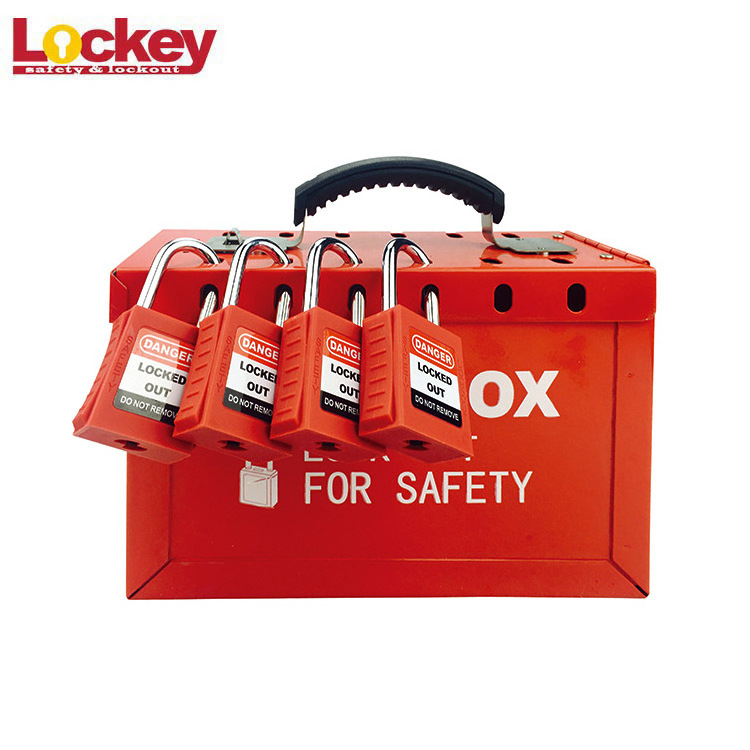 Combination Safety Lockout Box,Portable Group Loto Lock Box Key,Tagout Box Lock out