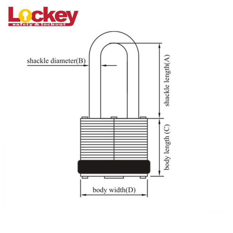 Industrial Waterproof Heavy Duty Keyed alike Laminated Steel Safety Padlock