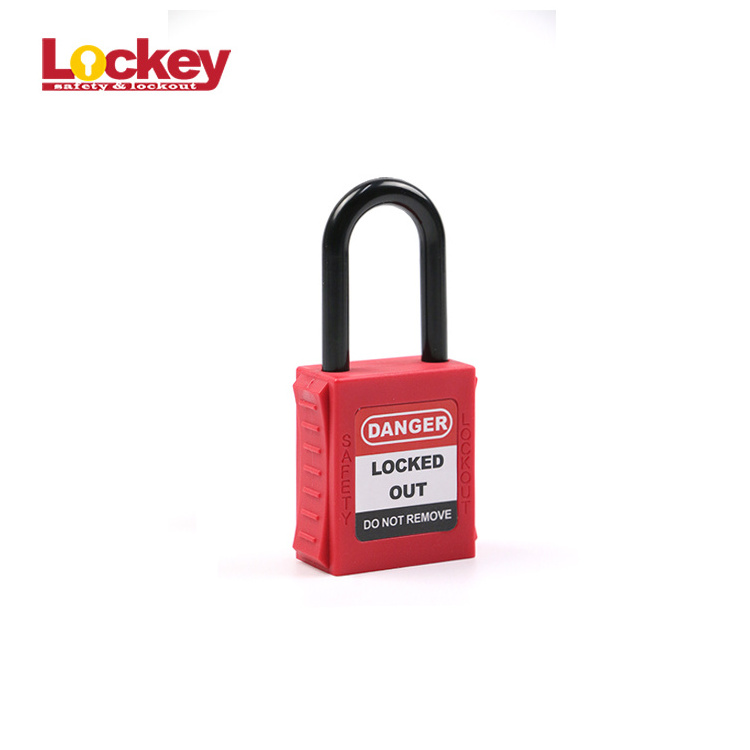 Lockey 38mm Insulation Locks Lockout Plastic Body Nylon Shackle Safety Padlock Pad Lock