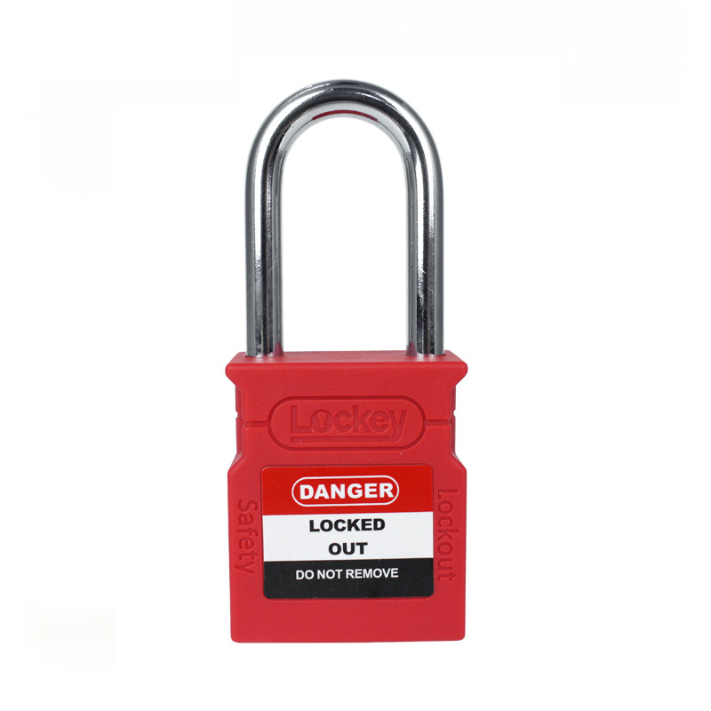 Lockey New Automatical Pop-up 38mm Steel Shackle Safety Padlock Lockout with Master key