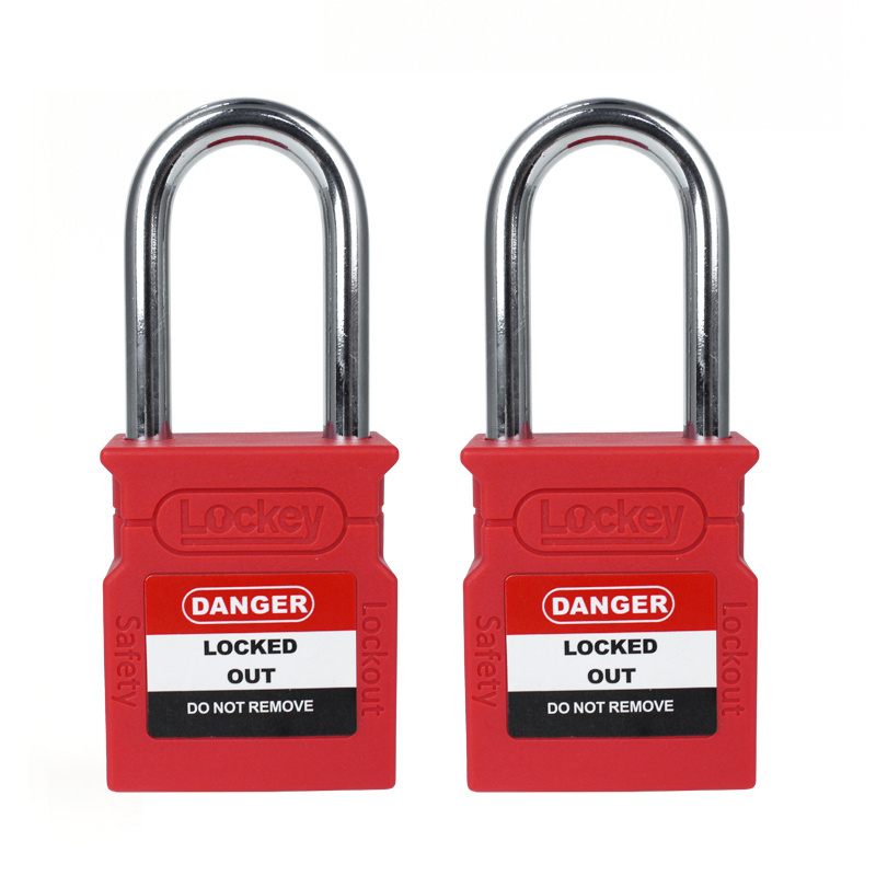 Lockey New Automatical Pop-up 38mm Steel Shackle Safety Padlock Lockout with Master key