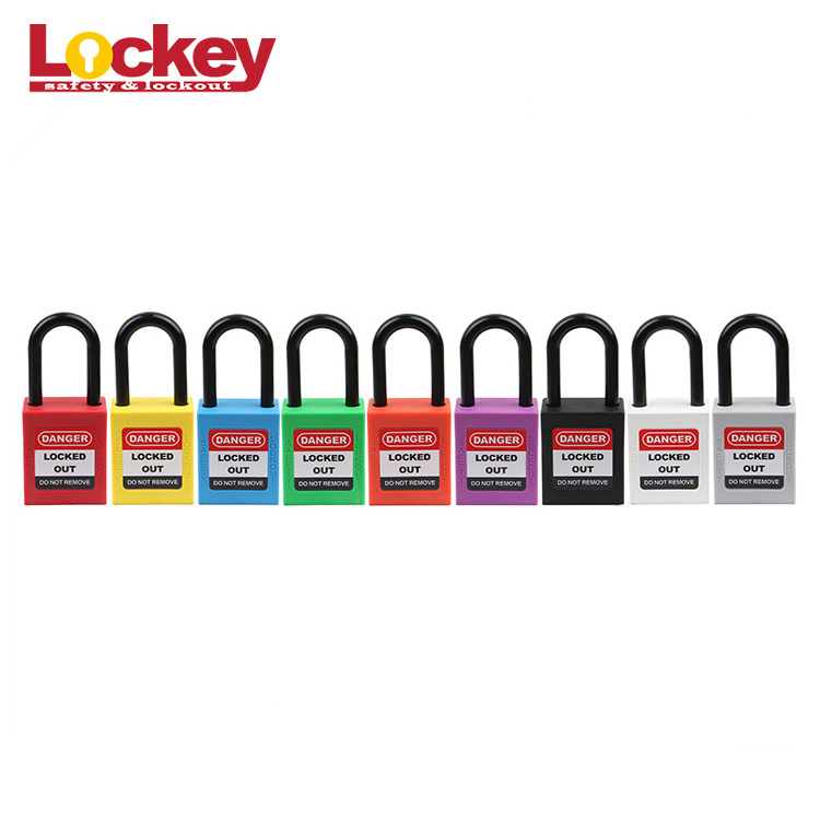 Lockey 38mm Insulation Locks Lockout Plastic Body Nylon Shackle Safety Padlock Pad Lock