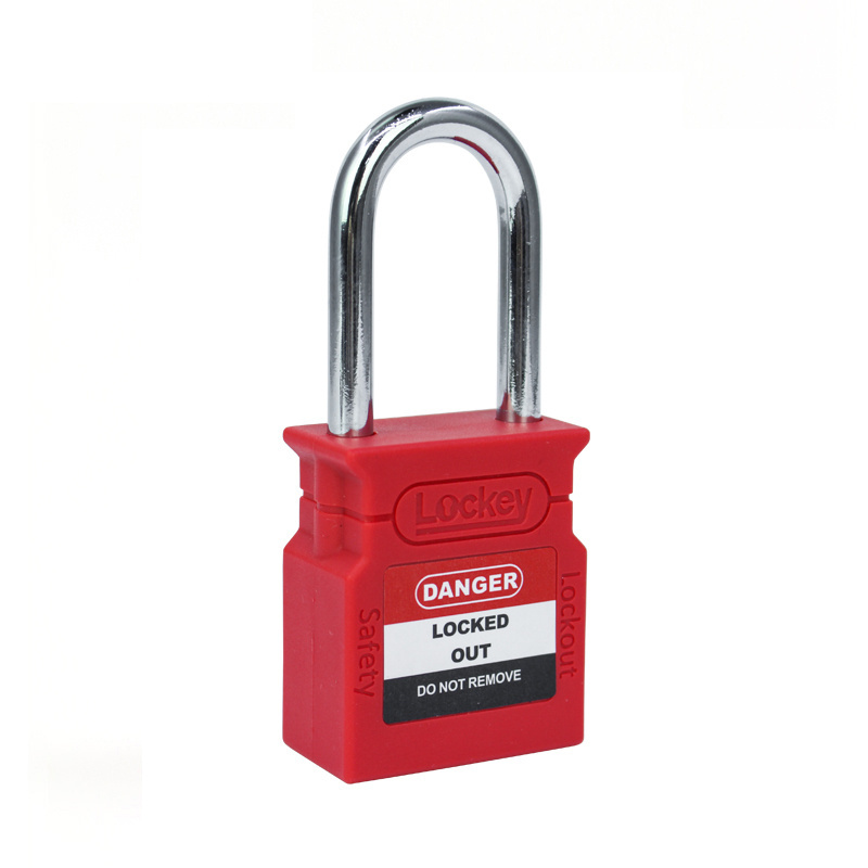 Lockey New Automatical Pop-up 38mm Steel Shackle Safety Padlock Lockout with Master key