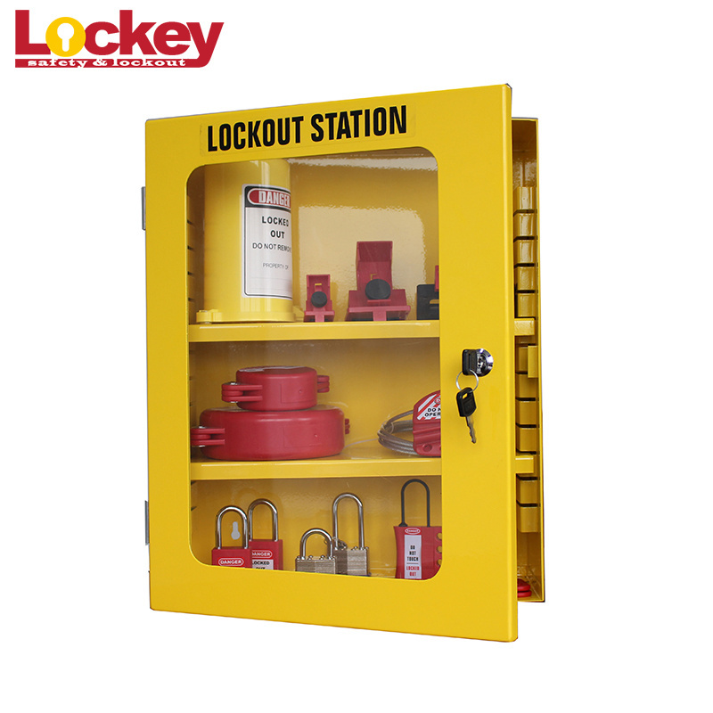 Yellow Steel Safety Combination Portable Lockout Station