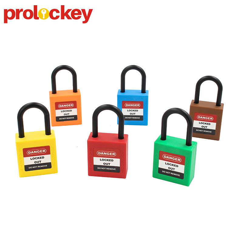 25mm Dia. 4mm Short Plastic Shackle Pad lock Safety Mini Padlock