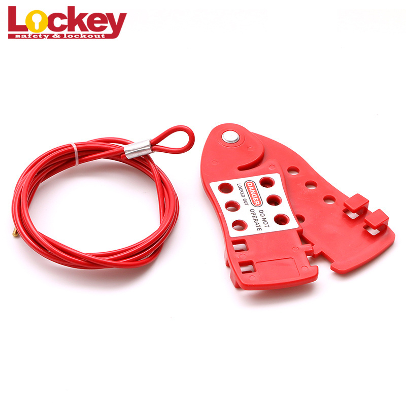 High Quality Safety Custom Long Cable Lockout,Adjustable Steel Economic Fish-Shaped Cable Lockout