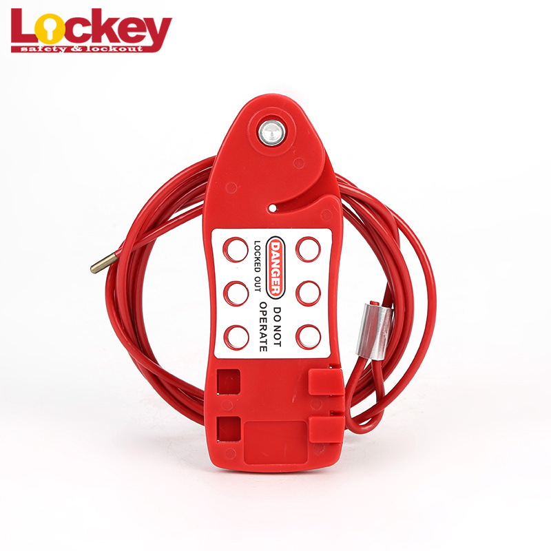 High Quality Safety Custom Long Cable Lockout,Adjustable Steel Economic Fish-Shaped Cable Lockout